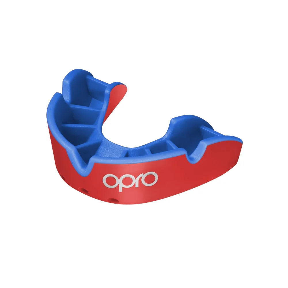 Opro Adult (10+) Silver Level Self-Fit Mouth Guard - Red / Blue