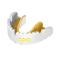 Opro Adult (10+) Gold Level Self-Fit Mouth Guard for Braces - White / Gold
