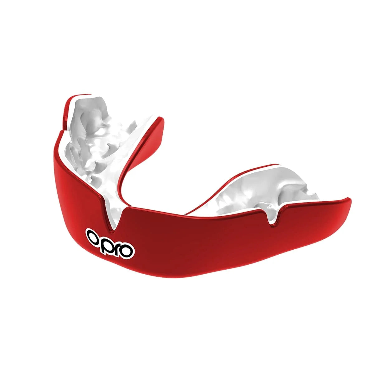 Opro Junior Instant Custom-Fit Self-Fit Mouth Guard - Red / White