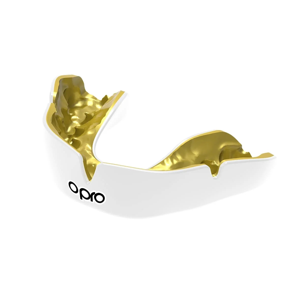 Opro Junior Instant Custom-Fit Self-Fit Mouth Guard - White / Gold