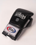 Fairtex BGL6 - Lace Up Competion Gloves - Black 10oz