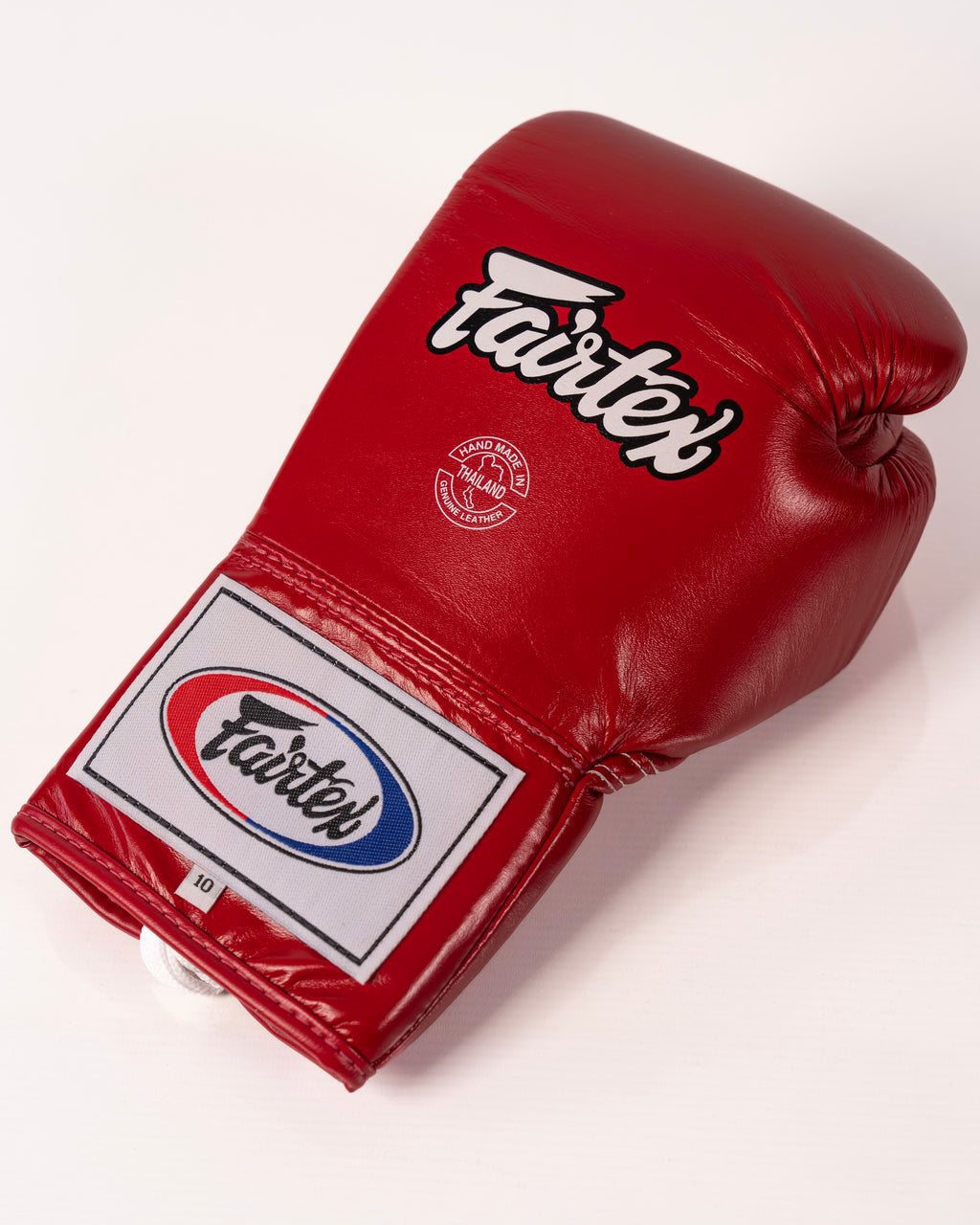 Fairtex BGL6 - Lace Up Competion Gloves - Red 10oz