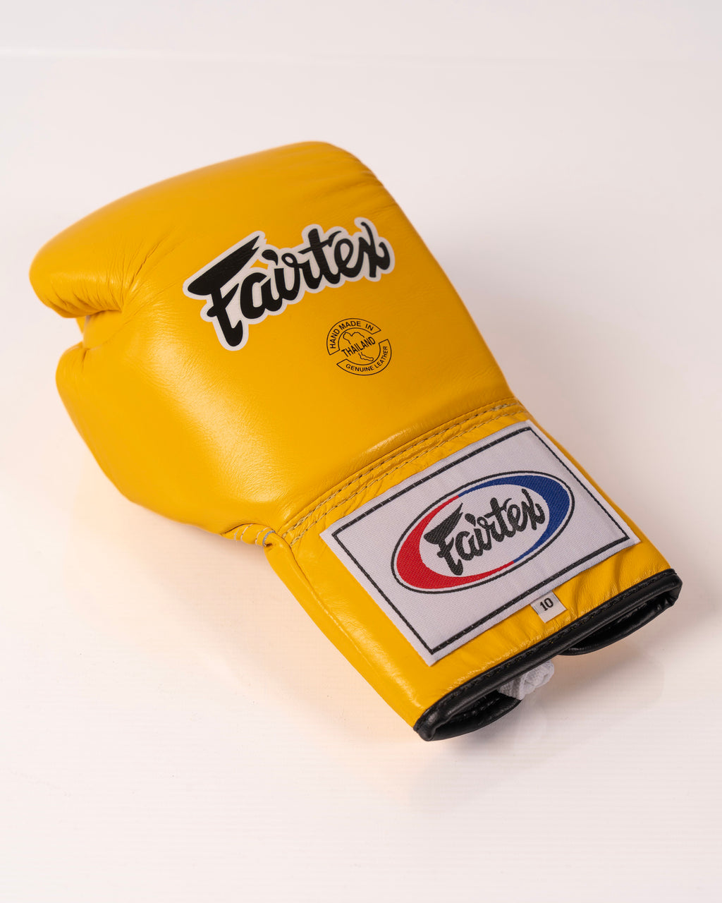 Fairtex BGL6 - Lace Up Competion Gloves - Yellow 10oz