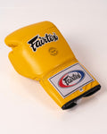 Fairtex BGL6 - Lace Up Competion Gloves - Yellow 10oz