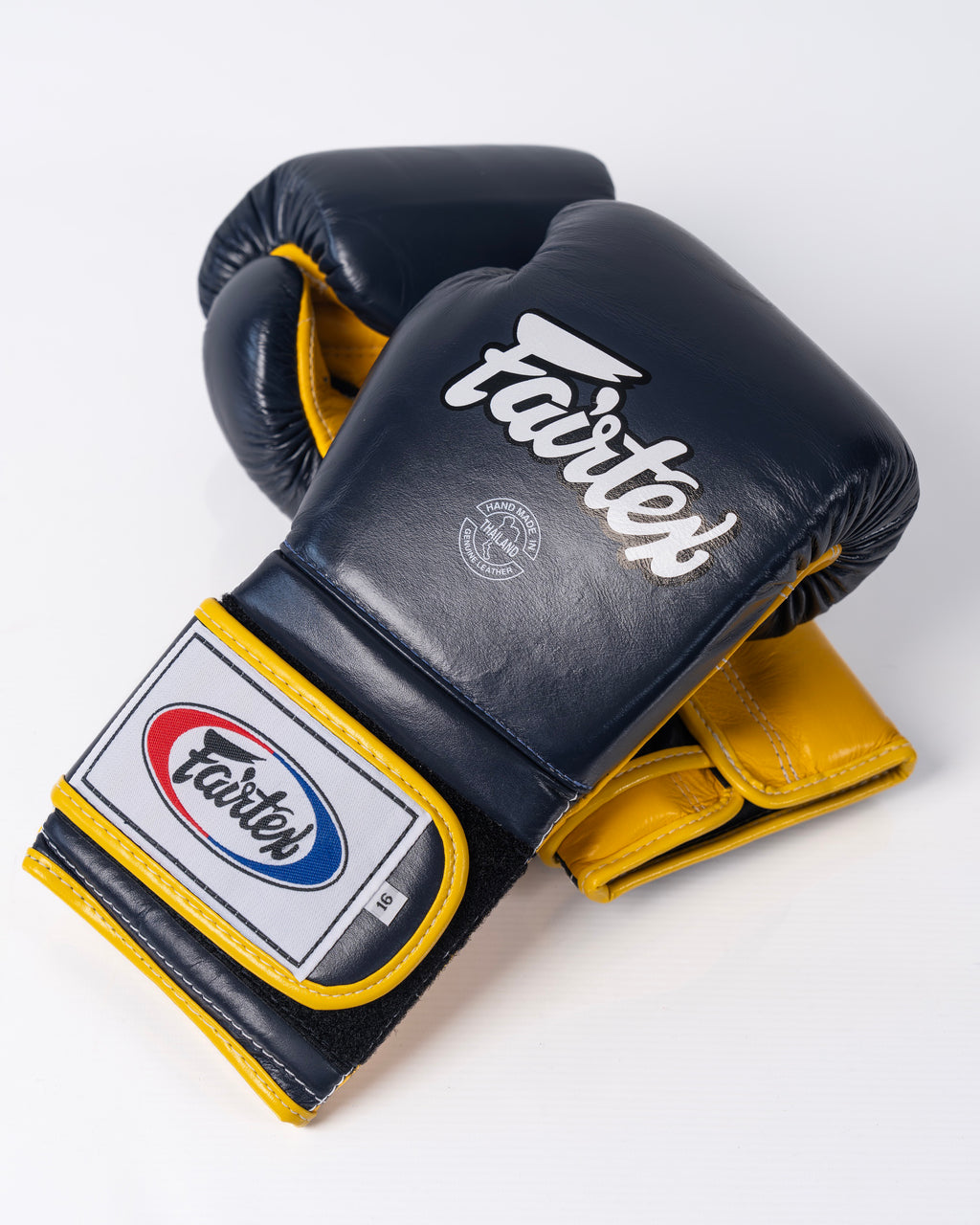 Fairtex BGV9 - Mexican Style Boxing Gloves - Blue / Yellow