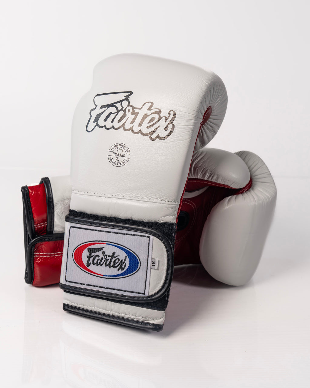 Fairtex BGV9 - Mexican Style Boxing Gloves - White / Red
