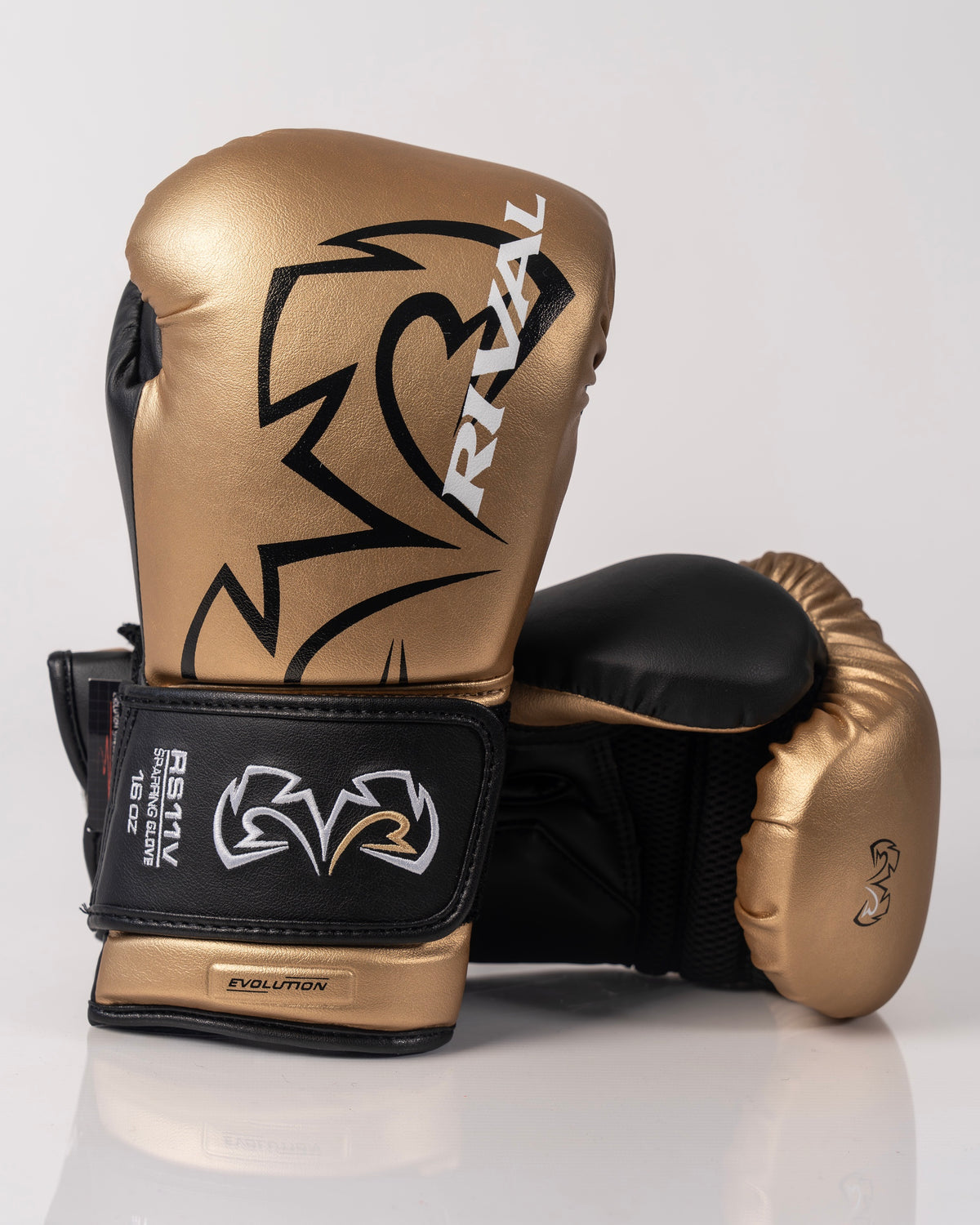Rival RS11V Evolution Sparring Gloves - Gold / Black - 16oz