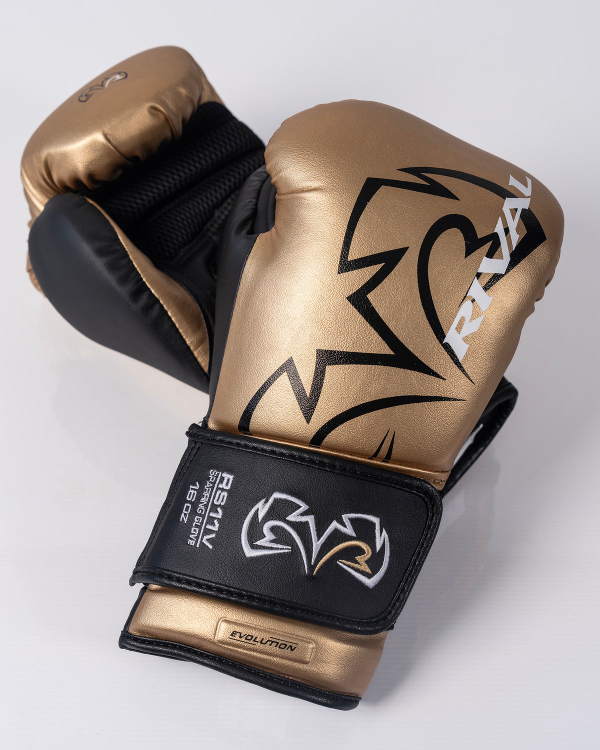 Rival RS11V Evolution Sparring Gloves - Gold / Black - 16oz