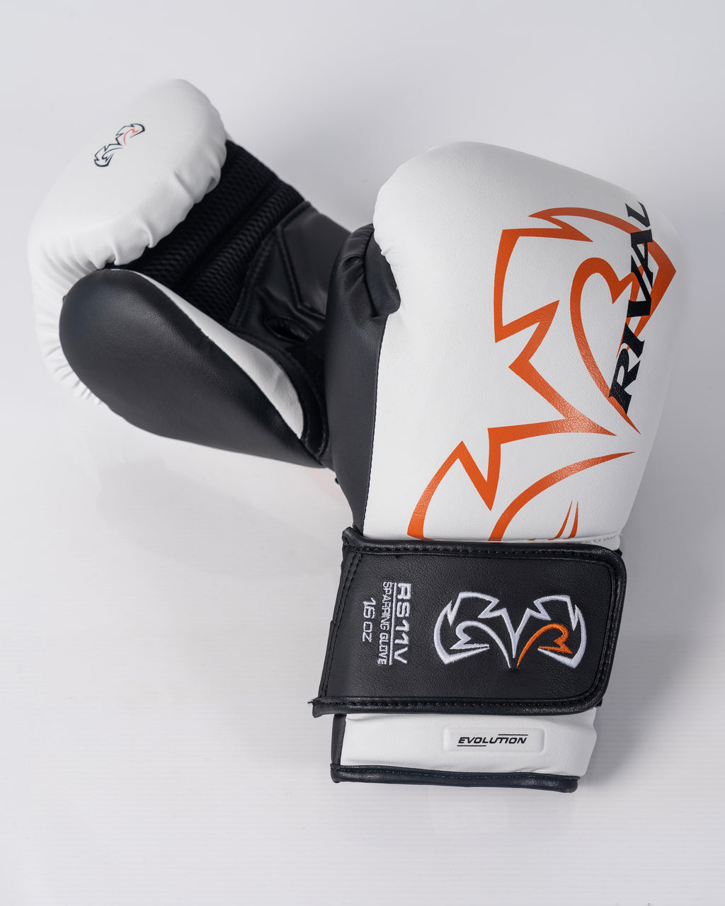 Rival RS11V Evolution Sparring Gloves - White / Black - 16oz