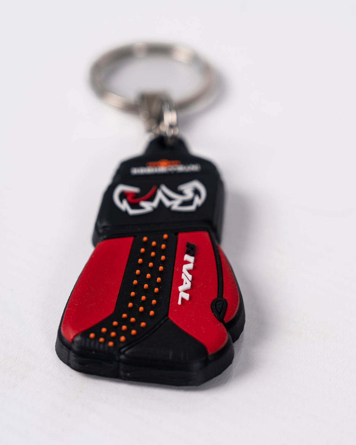Rival RB10 Rubber Key Chain - Black / Red