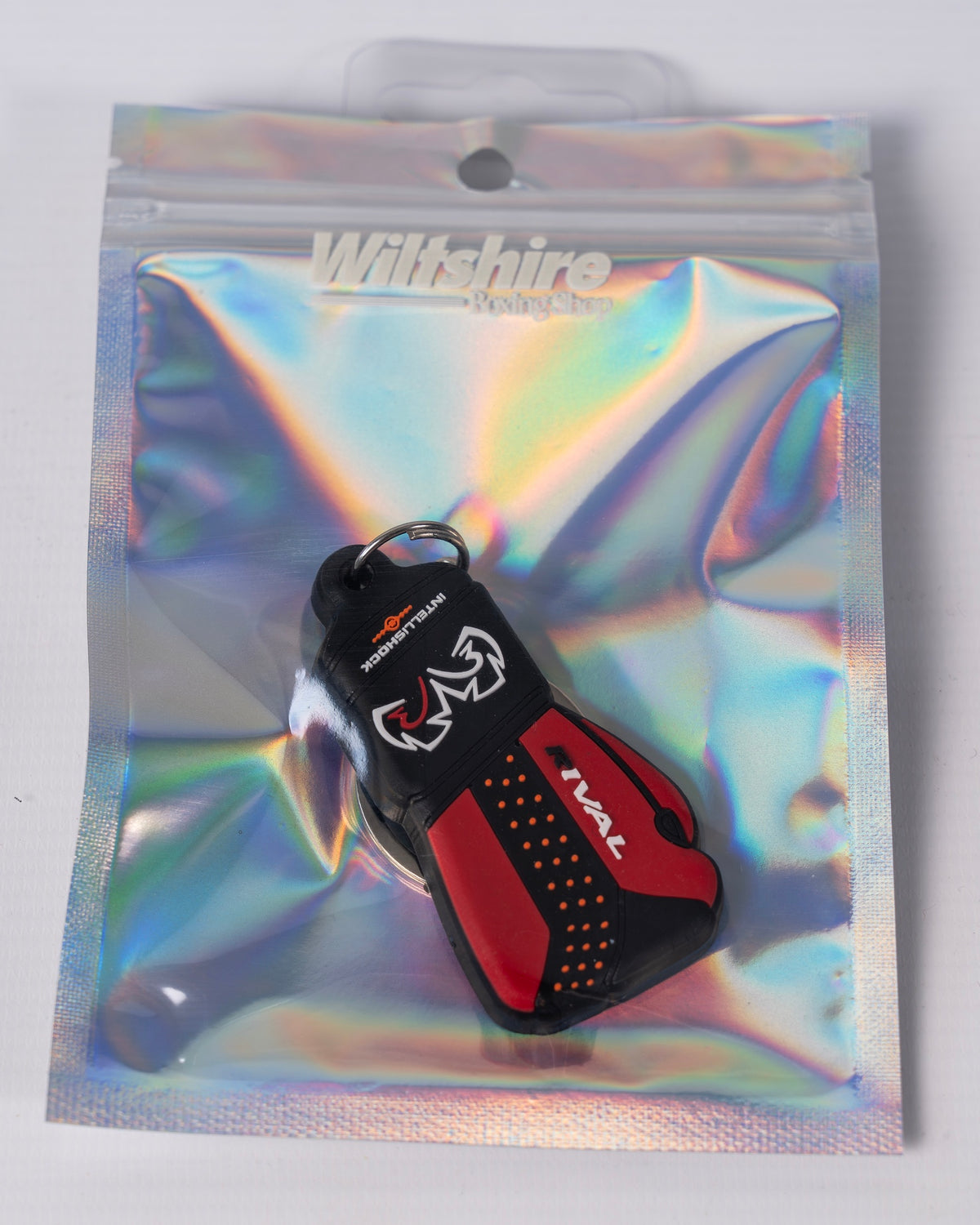 Rival RB10 Rubber Key Chain - Black / Red