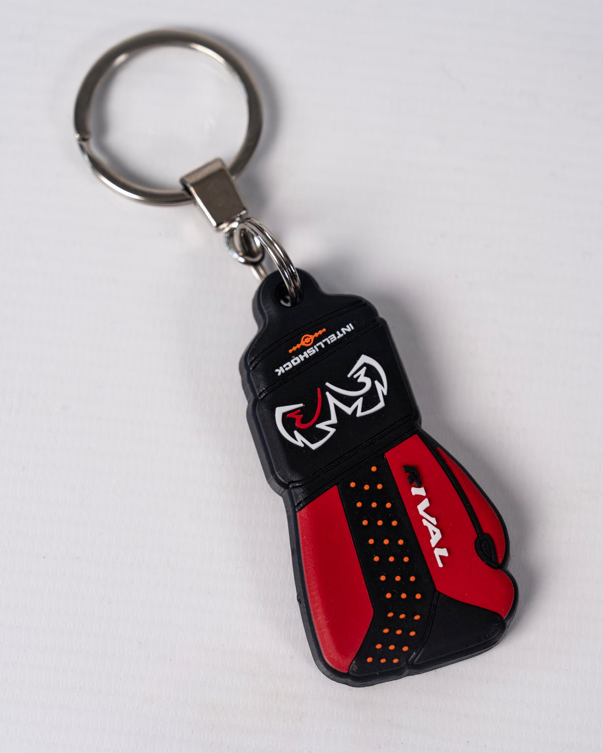 Rival RB10 Rubber Key Chain - Black / Red