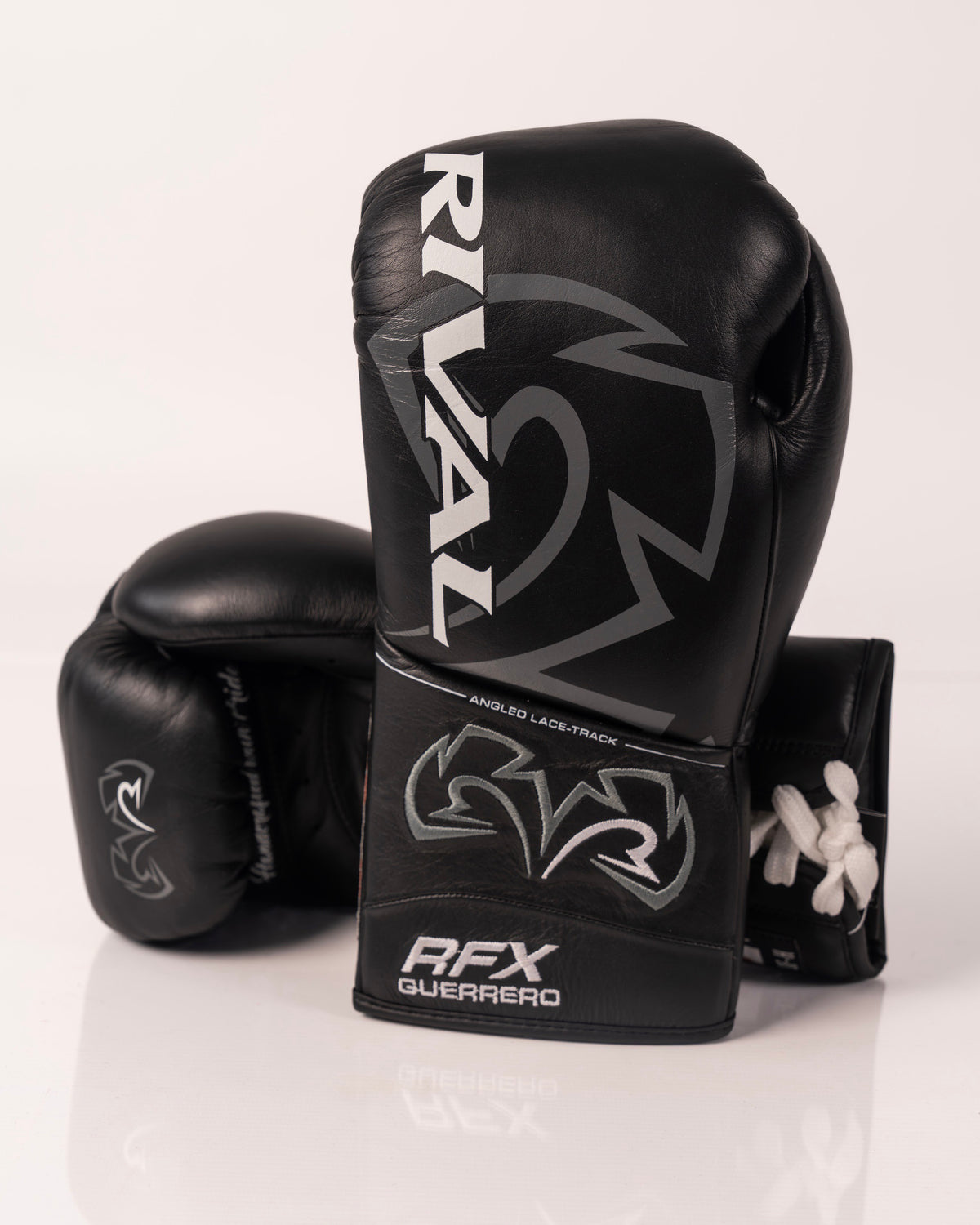 Rival RFX-Guerrero SF-H Lace Up Pro Fight Gloves - Black - 10oz