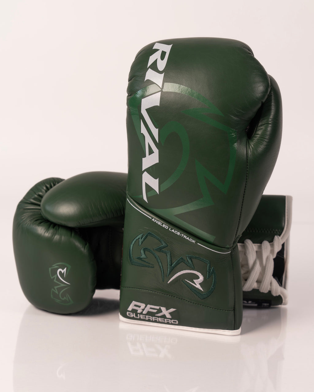 Rival RFX-Guerrero SF-H Lace Up Pro Fight Gloves - Green - 10oz