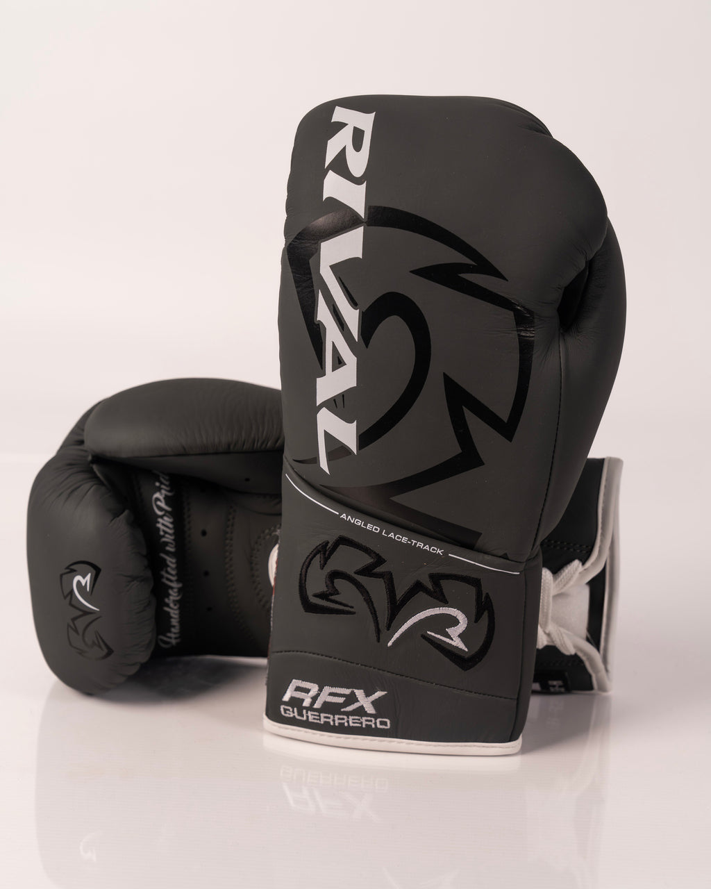 Rival RFX-Guerrero SF-H Lace Up Pro Fight Gloves - Charcoal Grey - 10oz