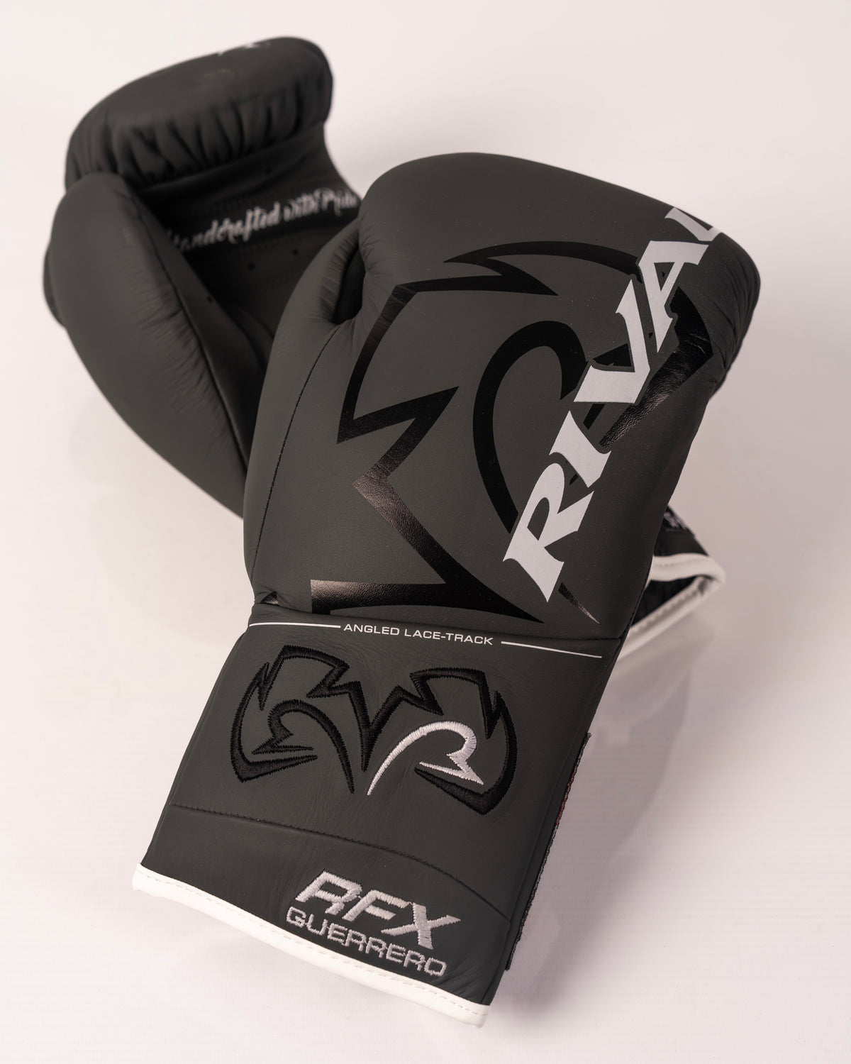Rival RFX-Guerrero SF-H Lace Up Pro Fight Gloves - Charcoal Grey - 10oz
