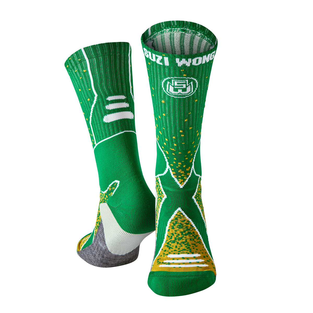 Suzi Wong X-Sole Fade Limited Edition Boxing Socks - Green / Gold