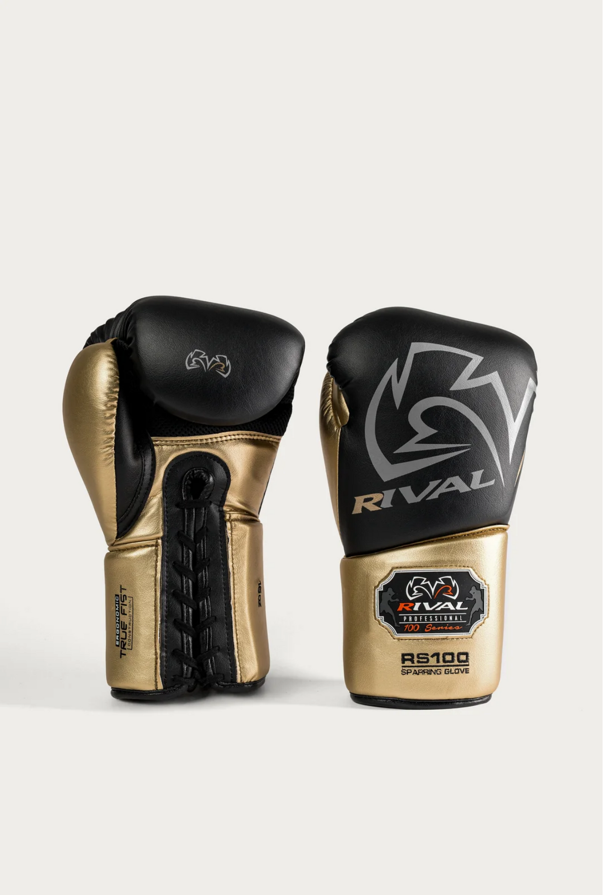 Rival RS100 Professional Sparring Gloves - Black / Gold