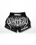 Wiltshire Boxing Shop 'Heavy Metal Boxing' Thai Style Shorts - Black