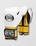 Cleto Reyes Velcro Sparring Gloves - White / Gold