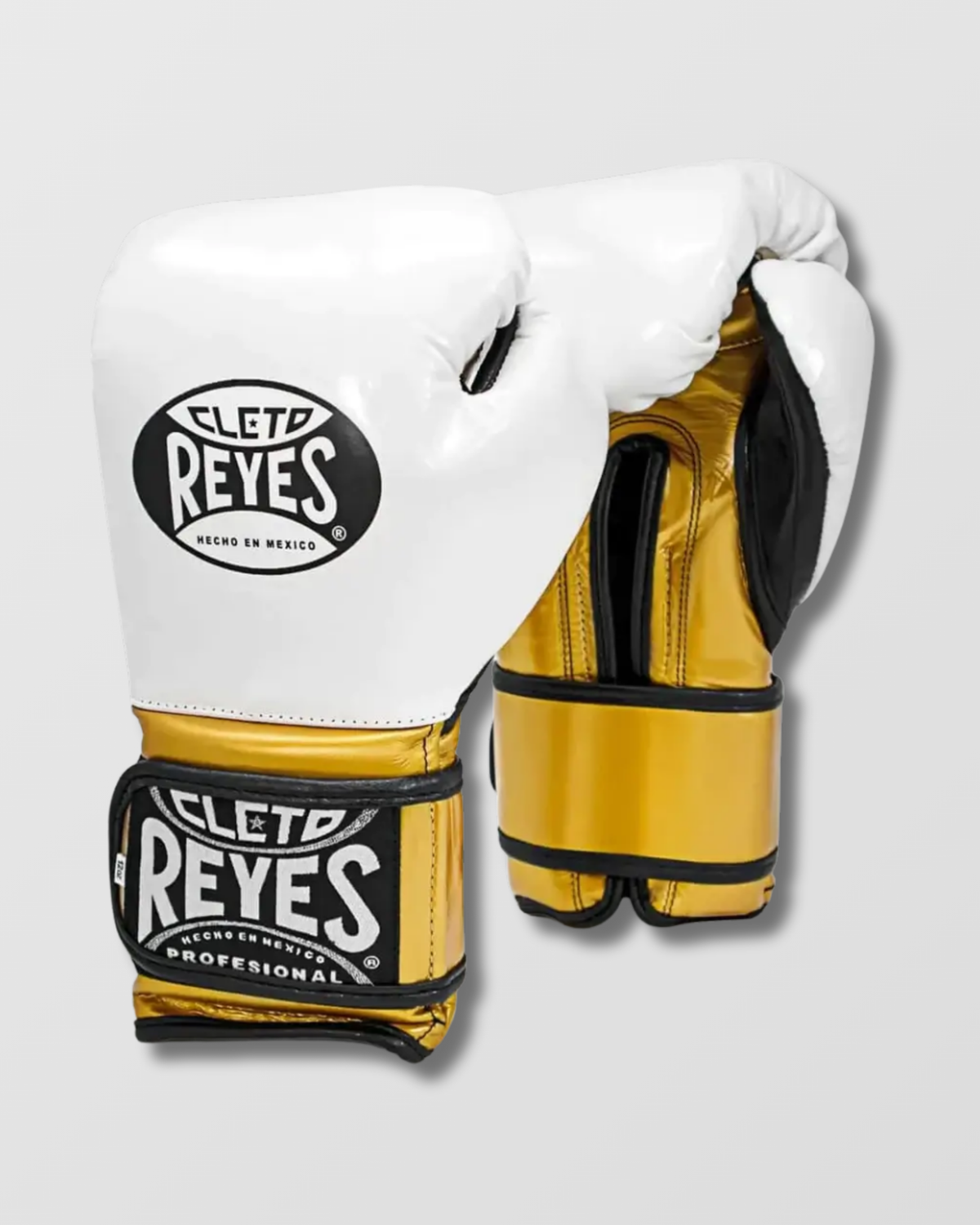 Cleto Reyes Velcro Sparring Gloves - White / Gold