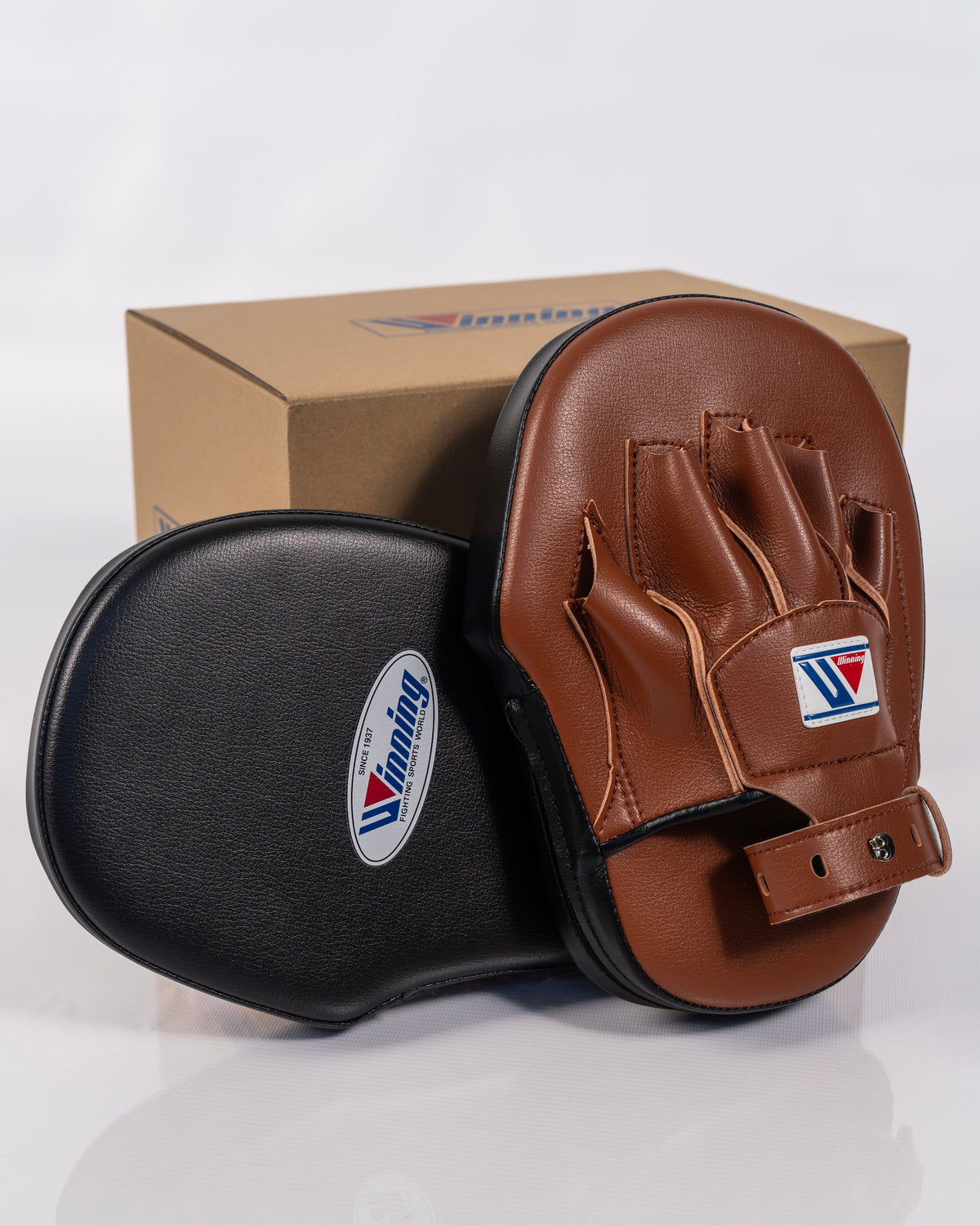 Winning CM-20 Standard Punch Mitts - Black / Brown