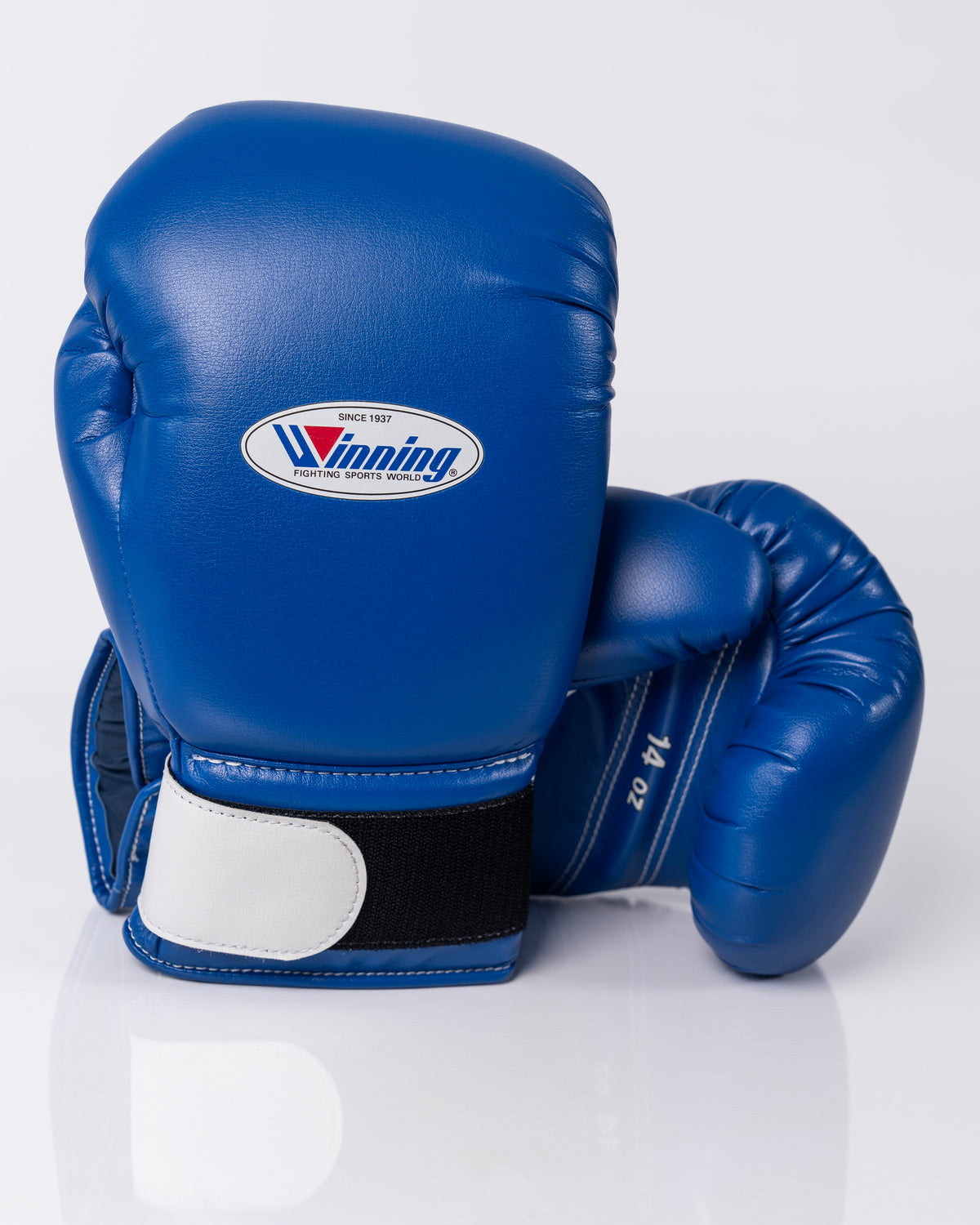Winning - JABF Velcro Boxing Gloves - Blue - 14oz