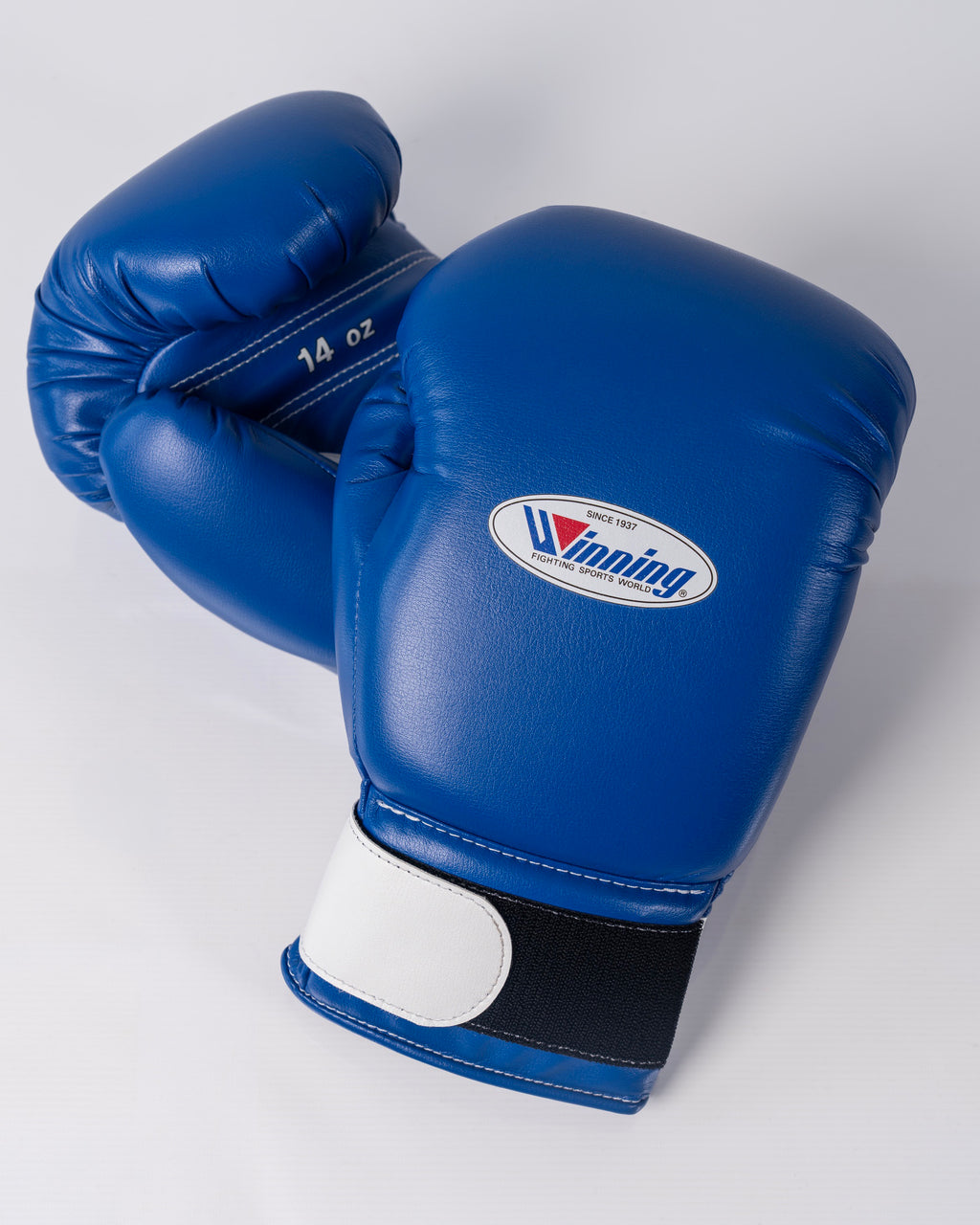 Winning - JABF Velcro Boxing Gloves - Blue - 14oz