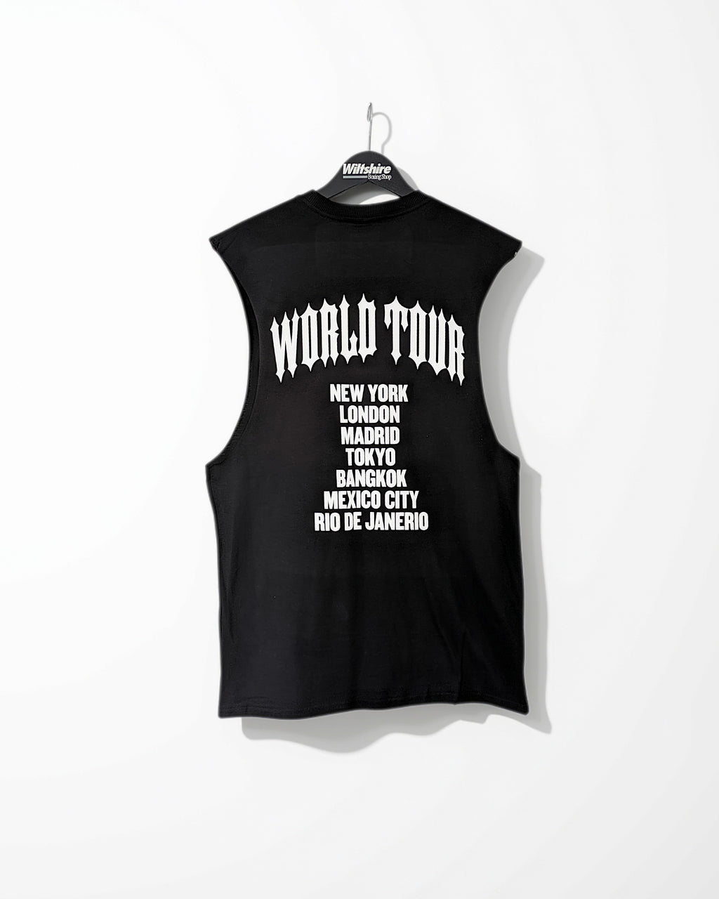 Wiltshire Boxing Shop 'Heavy Metal Boxing' Oversized Skater-Fit Vest - Black