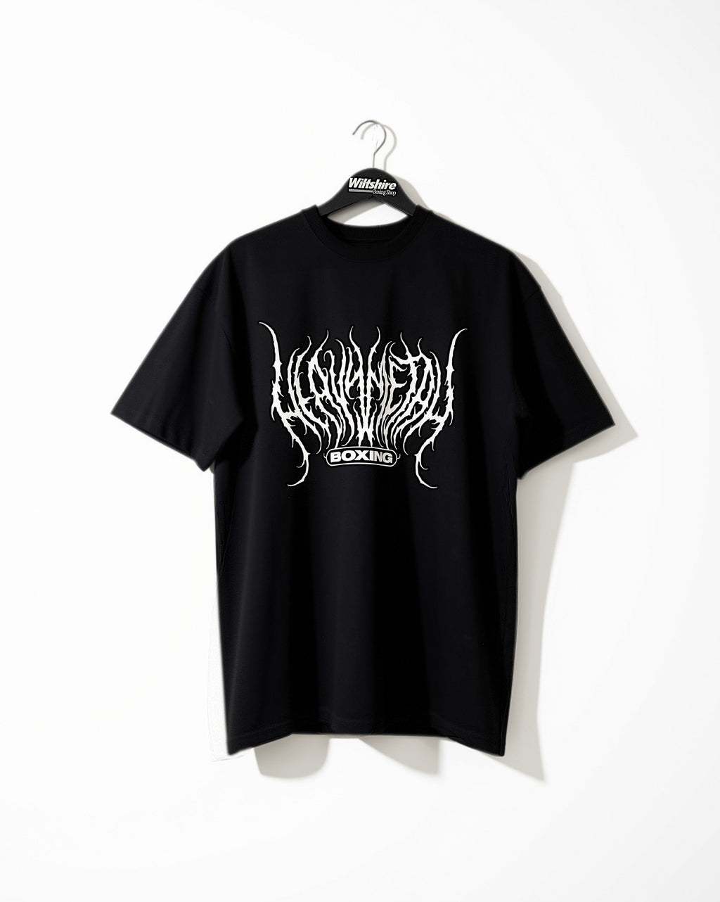 Wiltshire Boxing Shop 'Heavy Metal Boxing' Oversized Unisex T-Shirt - Black