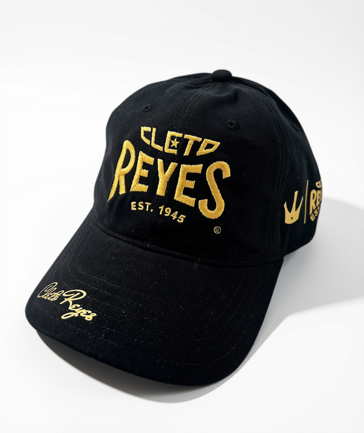 Cleto Reyes Cap with Embroidered Logo - Black / Gold