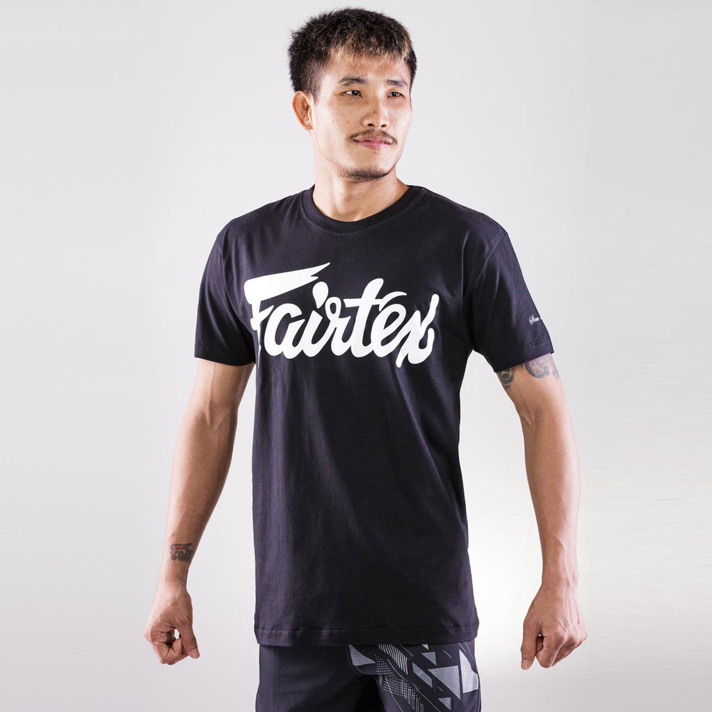 Fairtex - TS7 - Script Logo Cotton T-Shirt - Black